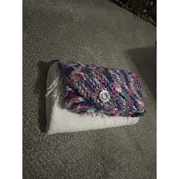 2-PC Women's OP Scarf & White Shawl Wrap 6' Long Beautiful Accessory Gift Winter - Picture 1 of 11